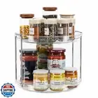 LAMU 2 Tier Lazy Susan Turntable Organizer 9.25'' Rotating Spice Rack Organiz