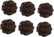 SAFIGLE 6Pcs Hand Exercise Balls Ergonomic Acupressure Massage Balls for Hand Therapy Rehabilitation present for Seniors and Athletes Dark Brown Craft