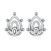 Silver plating Lotus Bud Ear Earrings for Women Minimalist Weddings Jewelry