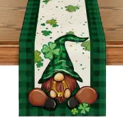 Artoid Mode Shamrock Buffalo 13" x 120", Table Runner, Black/Green