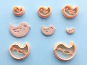 Cute Twitter Bird Clay Cutter Set of 5 | Unique Clay Cutters | Clay Tools