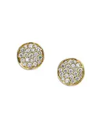 Ippolita 18K Yellow Gold Stardust Diamond Pave Disc Stud Earrings