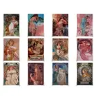 Alphonse Mucha's Painting Poster Cloth A3 Print Vintage Wall Art Home Decor