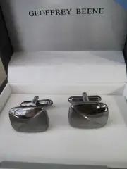 Geoffrey Beene Dark Two-Tone Metallic Cufflinks, $35 Retail