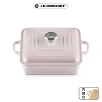 在飛比找momo購物網優惠-【Le Creuset】典藏琺瑯鑄鐵鍋方鍋 24cm(貝殼粉