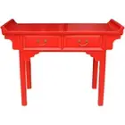 Chinese Red Everted END Console/Hall Table (42-009)