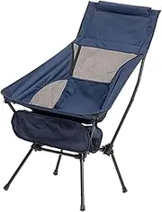 Generic Camping Chair, Portable Moon Chair, Telescopic Stool, Rocking Chair for Camping Picnic, Blue