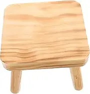 BESPORTBLE Portable Wooden Stool Lightweight Step Stool for Home Outdoor Use Sturdy Design for Adults for Kitchen Bedroom Compact Convenient Footstool