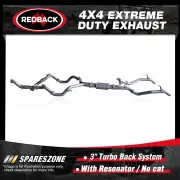 Redback 3" Exhaust With Resonator No Cat for Toyota Landcruiser VDJ79 4.5L 07-On