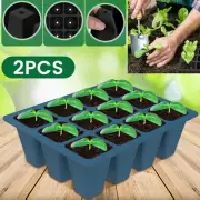 2 Pack Seed Starting Tray Silicone Seed Starter Tray with Drain Holes·-