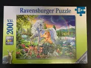 Ravensburger 200 XXL piece Puzzle 19"x14" 'Gathering at Twilight' Unicorn