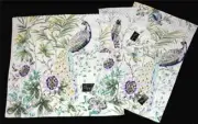 3 Nicole Miller PEACOCK Waffle Textured Bath Hand Towels Washcloth NWT DISC HTF