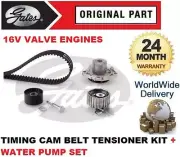 FOR SAAB 9-3 93 1.9 TTiD TID 16v 2006-> TIMING BELT TENSIONER SET + WATER PUMP