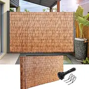 Bamboo Fencing, Natural Reed Fencing Rolls, Balcony Privacy Screen Natural Bamboo Decorative Fences for Room Porch Pool Roof Wall Weatherproof 2ft 3ft 4ft 5ft 6ft Hign(1.4 * 4m(4.6 * 13.1ft))