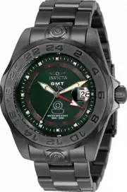 Invicta Pro Diver Green Gunmetal Swiss Quartz Men's SS Watch 33571