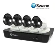 Swann NVR8-8580 2TB HD 4 X NHD-887MSFB 4K Spotlight Camera