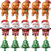 60PCS Christmas Balloons Aluminum Foil Small Balloon Toy Xmas Tree4348