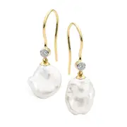 Ikecho Keshi Diamond Hook Earrings