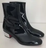 $995 CHRISTIAN LOUBOUTIN PALACE BOOT DONNA 40 PATENT DISCO BALL BOOTIE SIZE 35