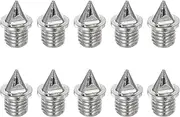 [uxcell] 10pcs Track Spikes 3/16 Inch Alloy Steel Lightweight Replacement Spikes for Sprint Short Running Track Shoes, Silver Tone