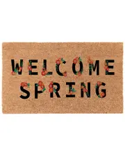 CocoMatsNMore Welcome Spring Flowers Door Mat