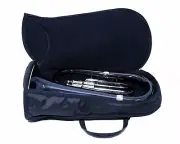 Sai Musical India Euphonium. Bb, 3 Valve Black NICKEL BRS TUBA WITH CASE AND MP.