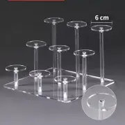 Acrylic Clear Display Riser Shelf Round Stand Showcase Toy Car Action Figure