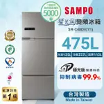 【SAMPO 聲寶】475公升一級變頻系列極光鈦三門冰箱(SR-C48DV-Y1)