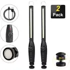 2PCS LED Work Light Mechanic Workshop Inspection Magnetic Torch USB Rechargeable