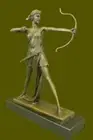 Art Deco Signed Le Faguays Diana Nemorensis &Artemis Bronze Sculpture Decor Sale
