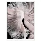 Betta Fish Print. Japanese Fighting Fish Wall Art Print Pink & Black | ANA-71