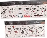 Beatifufu Zombie Makeup Face Temporary Wound Decals for Halloween Costumes and Cosplay