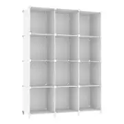 AWTATOS Cube Storage Organizer Storage 12 Cube Bookshelf DIY Plastic Closet C...