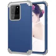 For Samsung Galaxy S20 Ultra Case, Shielding 3-Layer Cover, Blue