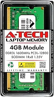 A-Tech 4GB RAM Replacement for Synology RAM1600DDR3-4G | DDR3/DDR3L 1600MHz PC3L-12800 SODIMM 1Rx8 1.35V 204-Pin Non-ECC SO-DIMM Memory Upgrade for NAS DiskStation & RackStation