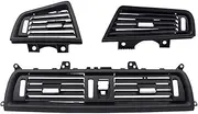 AC Air Conditioning Vent Outlet LHD RHD Central/Left/Right Air Conditioner AC Vent Outlet Grille Panel,for BMW,for 5 Series F10 F11 F18 520i 523i 525i 528i 535i 2010-2017 64229166885(LHD Front 3pcs)