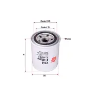 Sakura Spin-On Oil Filter for Honda Civic CC CG CL CP GTI ED LXi SI EG 1.5L 1.6L