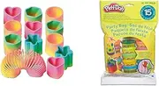 Value Pack Favor - Assorted. Springs & Play-Doh - Party Bag Inc 15x 1 Oz Tubs of Dough and Gift Tags - Sensory and Educational Craft Toys for Kids, Boys, Girls - Ages 2+