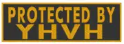 PROTECTED BY YHVH Patch Christian Morale With Hook & Loop Emblem Gold Version