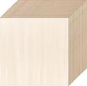 DIYDEC 18 Pack Basswood Sheets 6X 6 x 1/16 Inch Thin Plywood Wood Unfinished Squares Boards Balsa for Crafts Architectural Models Laser Cutting Burning and Drawing, (DIYDEC-US-ST221M1P1)