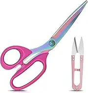 Left-Handed Fabric Scissors for Cutting Fabric, Garments, Textiles, 23cm Tailor's Scissors, Thread Cutter, Set of 2
