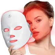 LED Face Mask - Red Light Therapy Face Mask for Skin Rejuvenation, 7 Color LED Light Therapy Facial Mask with Collagen Boost, Anti-Aging, and Acne Treatment, At-Home Beauty Device for Glowing Skin