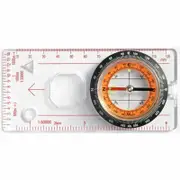 Professional Portable Magnifying Compass Ruler Scale Scout Hiking Camping Boating Orienteering Map Transparent color_DC45-5C