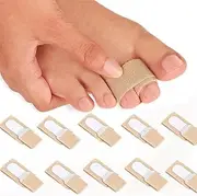Pack of 10 Toe Protection, Hammer Toe Correctors, Hammer Toe Splint, Toe Fixer, Broken Toes, Overlapping Toes, Crooked Toes