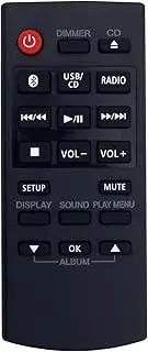 N2QAYB000984 Remote Control Replacement for Panasonic CD Stereo System SC-PM251 SA-PM251 SC-PM600 SA-PM600 SB-PM500 SC-UX100 SA-UX100 SB-UX100 SC-HC200 SA-HC395 SA-HC397 SC-PM250 SA-PM250 SB-PM02