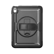 MCC Shockproof iPad mini (A17 Pro) 8.3" Rotate Hand Strap Colour PC Case Cover Apple mini7 7th Gen [Black]