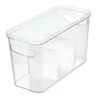 NEW Stackable Fridg/freezer/Pantry Large Divided Bin 8"X14"X6” Food Storage