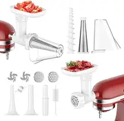 [GVODE] Fruit and Vegetable Attachment Strainer Set with Meat Grinder for Kitchenaid, Fruits Jucier Vegetables Strainer Attachement, For Kitchenaid Mixer Attachments