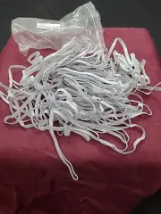 Flat WHITE Braided Elastic Band 1/4"(6mm) Width DIY-25 Yds PACK-LOT OF 4 PACKS
