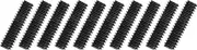 uxcell 10Pcs Fully All Threaded Rod, 1/4" Thread 20 Pitch 1" Length Carbon Steel Long Threaded Screw Threads Black Zinc Fully Studding Rod Bar for Furniture Garden Mounting Assembly